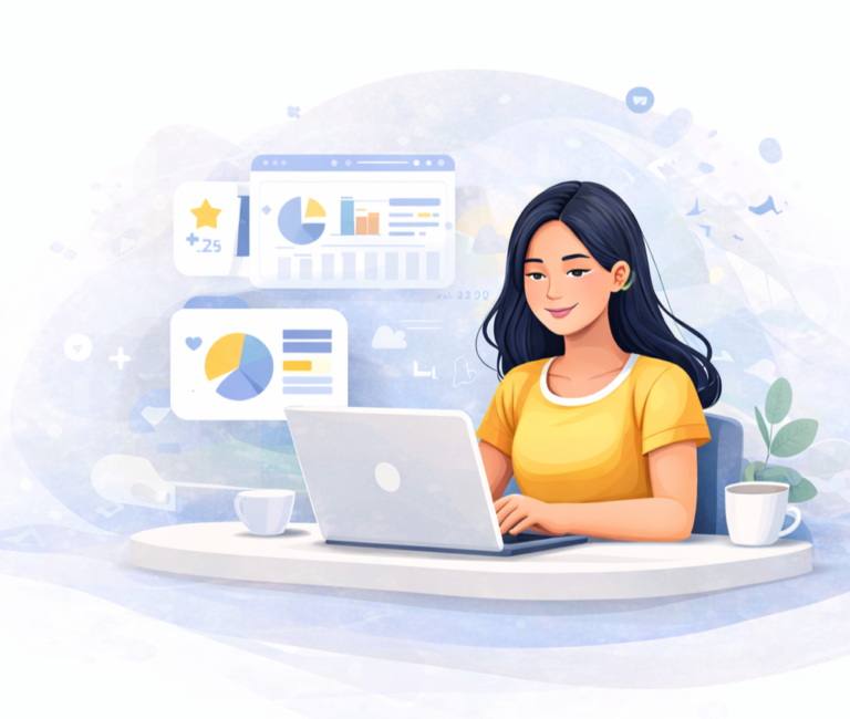 focused work in a modern space